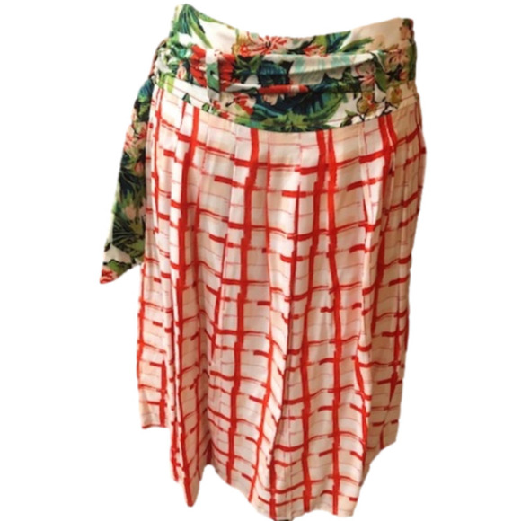 NWT Anthropologie Maeve County Fair Red Checked Skirt, Size 8 - Picture 6 of 9